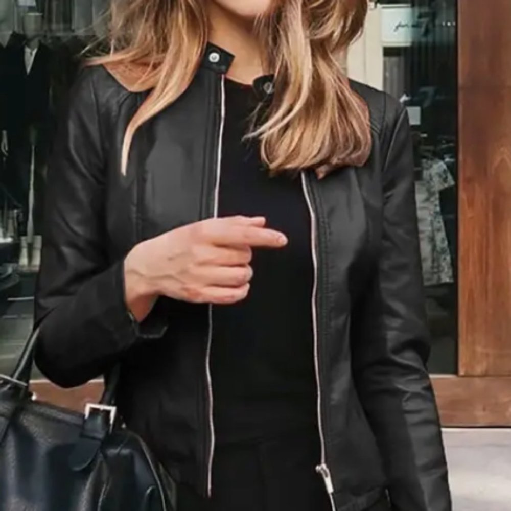 NWT | Faux Leather Moto Jacket